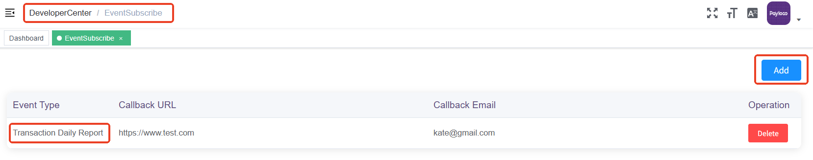 End-of-Day Report Subscription
